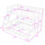Lit superposé en bois avec tablettes, station de charge USB et prise-259804834-259804833