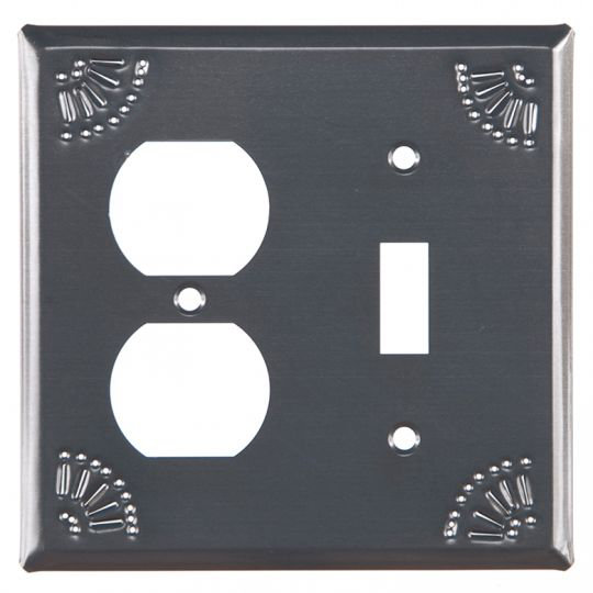 No Subject 2 - Gang Combination Plate Standard Combination Wall Plate, Country Tin