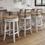 Tabouret de bar Natural Seagrass avec design unique et retour automatique-867341659