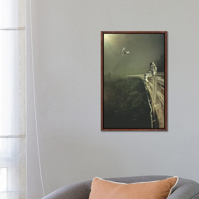Weight On Your Shoulders by Rob Hakemo - Print on Canvas, 66.04 cm H x 45.72 cm W, Classic Brown Wood Framed