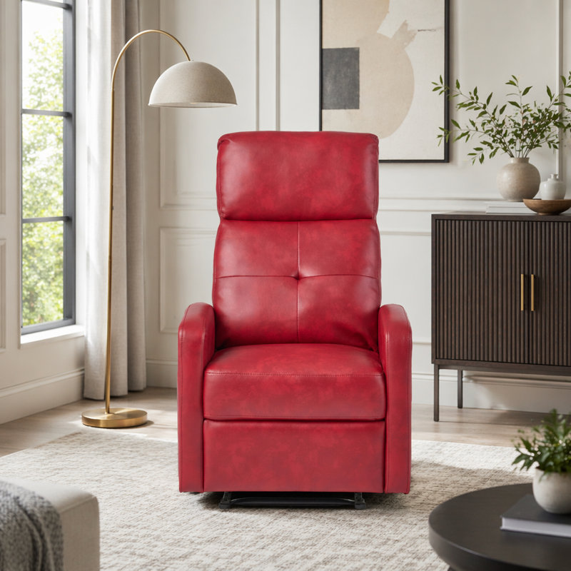 Fauteuil inclinable contemporain avec revêtement lisse