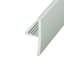 Outwater 1-1/4In Clear Anodized (Satin) Finish Flat Aluminum Centre Barb Tee Moulding, 48In Lengths (Pack Of 3)
