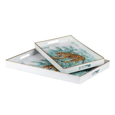 Dunwall 2 Piece Ottoman/Coffee Table Tray Set