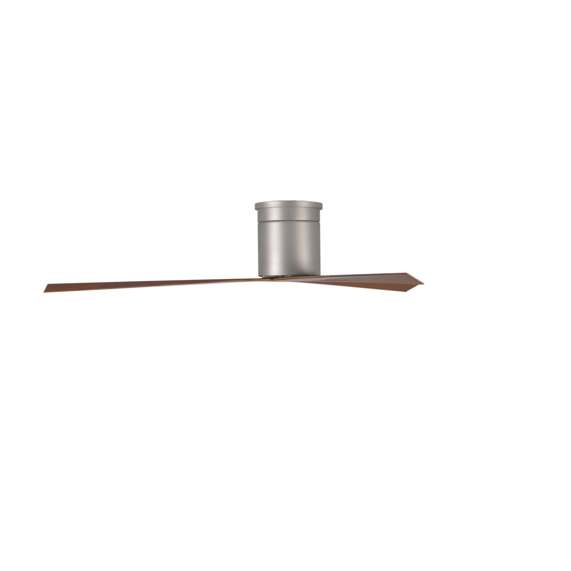 56'' 3 Blade Ceiling Fan, Walnut Tone, Brushed Nickel