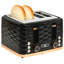 HOMCOM Toaster with 4 Slot 7 Browning Levels 1600W Ripple-2054049708
