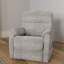 Fauteuil relevable moelleux en tissu colombe Lucie