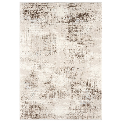 Sufiya Collection Brown/Beige Abstract Area Rug