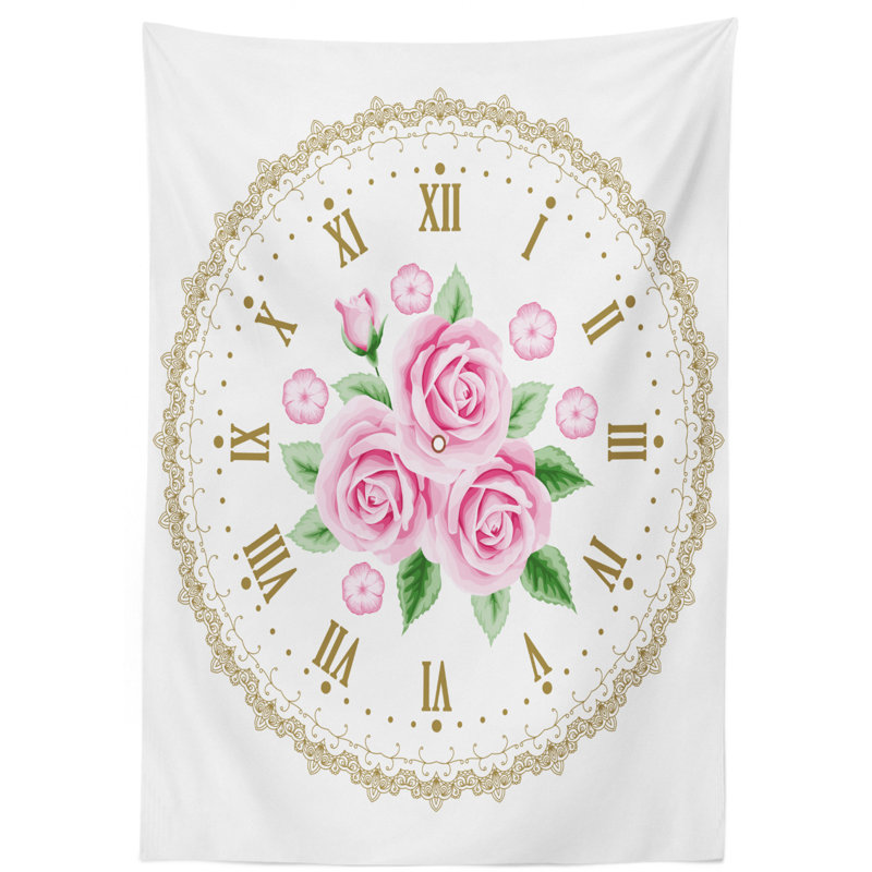 Shabby Floral Tablecloth, 84" L x 60" W