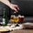 Jasveen Beer Whiskey Glass Glassware Flight Tray Set