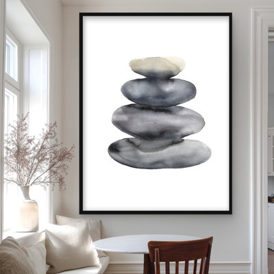 Four Hot Stones - Still Life Framed Print for Home Decor
