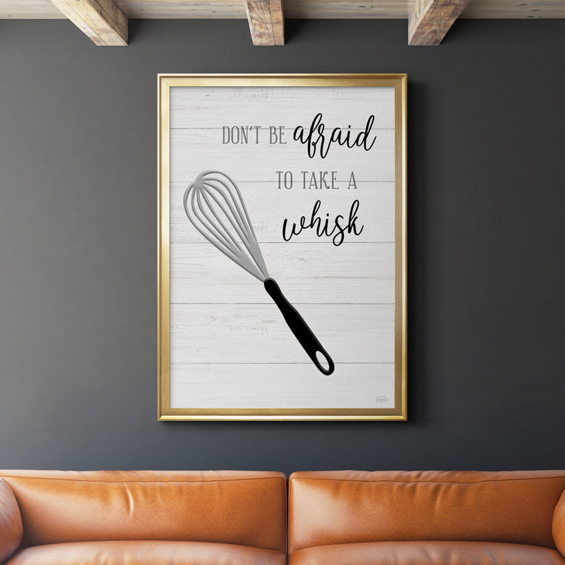 " Take A Whisk ", Gold Paper, 42.5" H x 30.5" W x 1" D