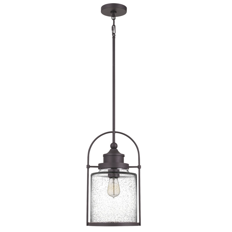 1 - Light Single Pendant, Western Bronze, 18" H x 9.75" W x 9" D