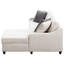 Canapé modulaire en L, méridienne réversible, coussins décoratifs assortis, espaces de vie principaux, canapé modulaire en L à structure en bois avec coussins de siège et de dossier réversibles, revêtement en platine,