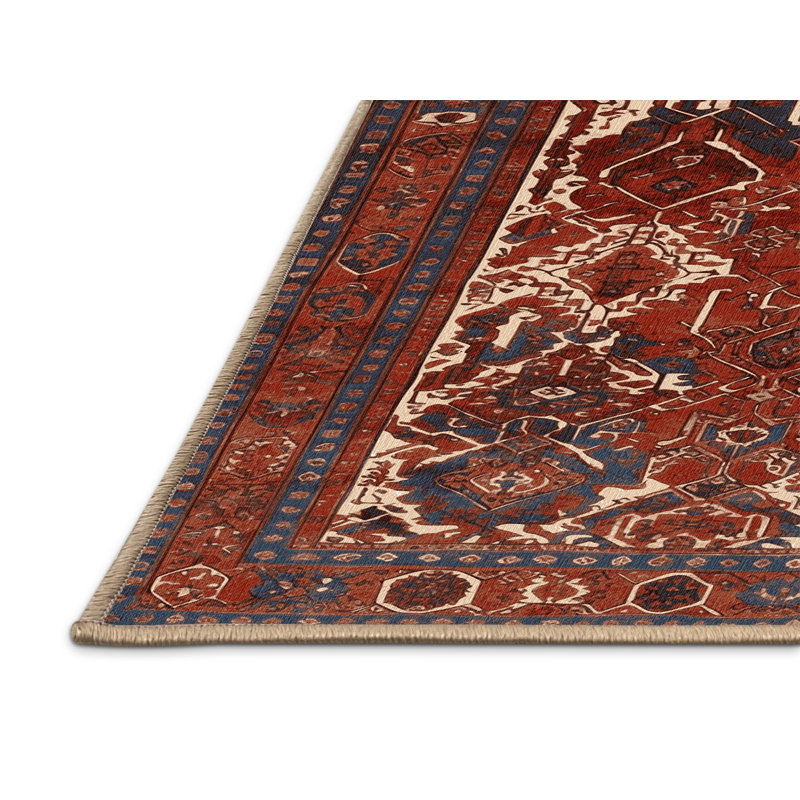 Tapis brun lavable à la machine, Rectangle 4 pi x 6 pi