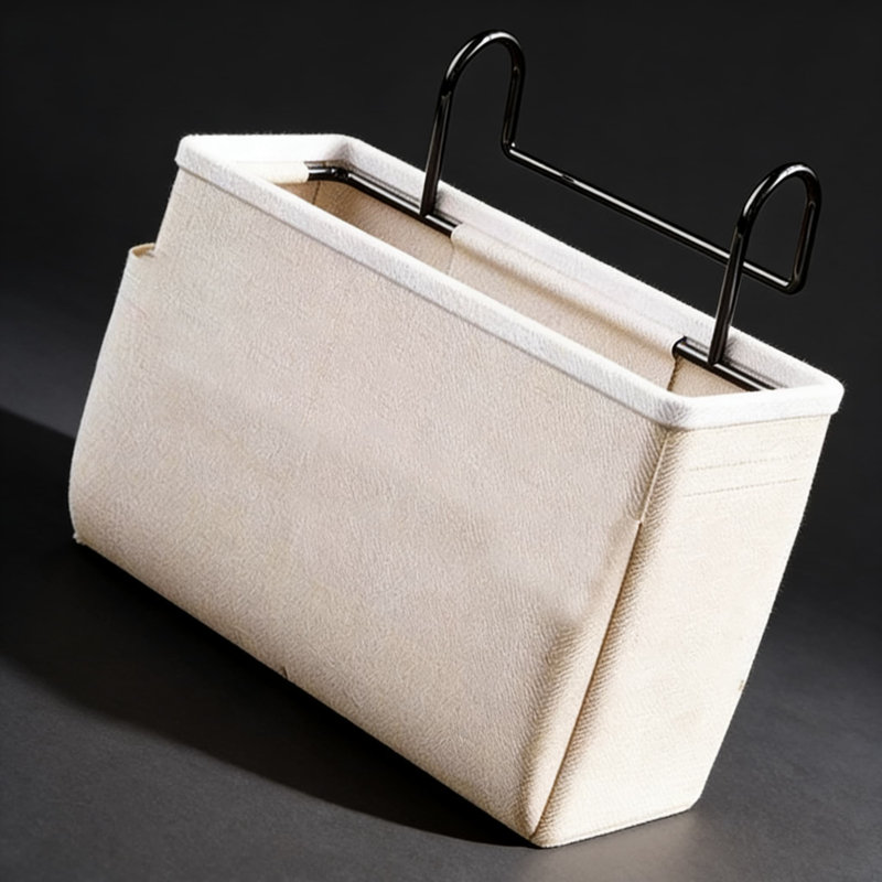 Panier à linge en coton et lin pour salle de lavage - Bac de rangement à compartiments multiples