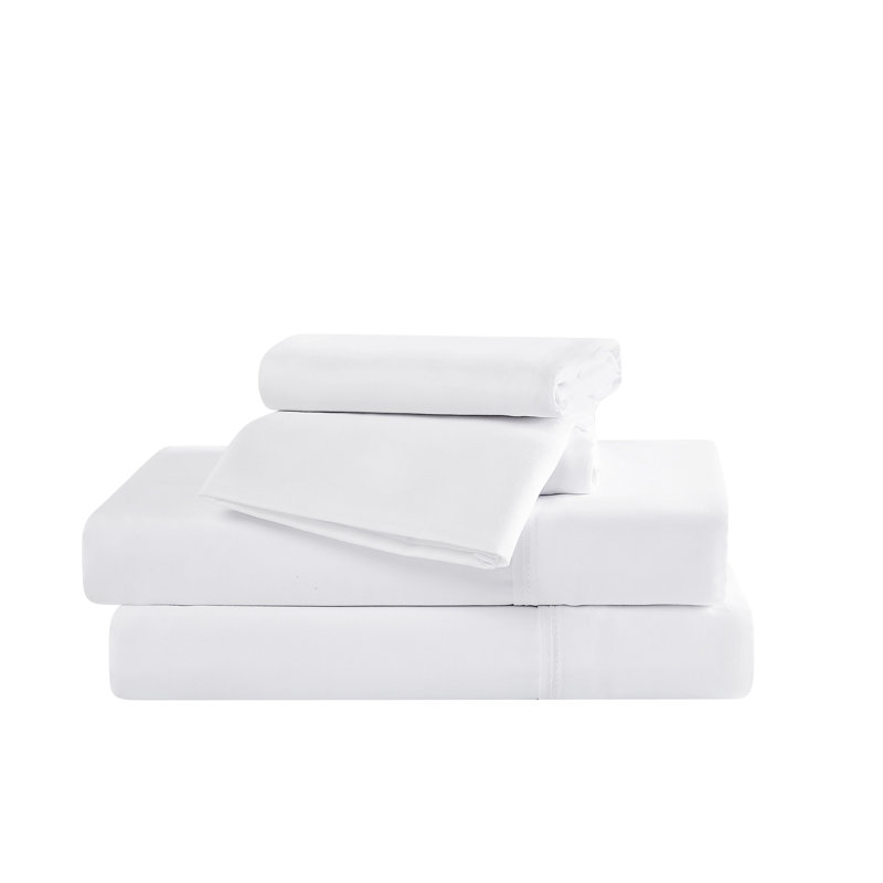 Simmons Essential Microfiber Brushed Sheet Set, Twin, White
