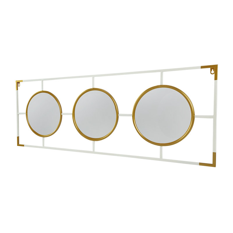 Miroirs Modern Modern Wall Decor - or et blanc