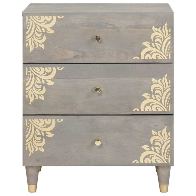 50cm W Solid Wood Bedside Table