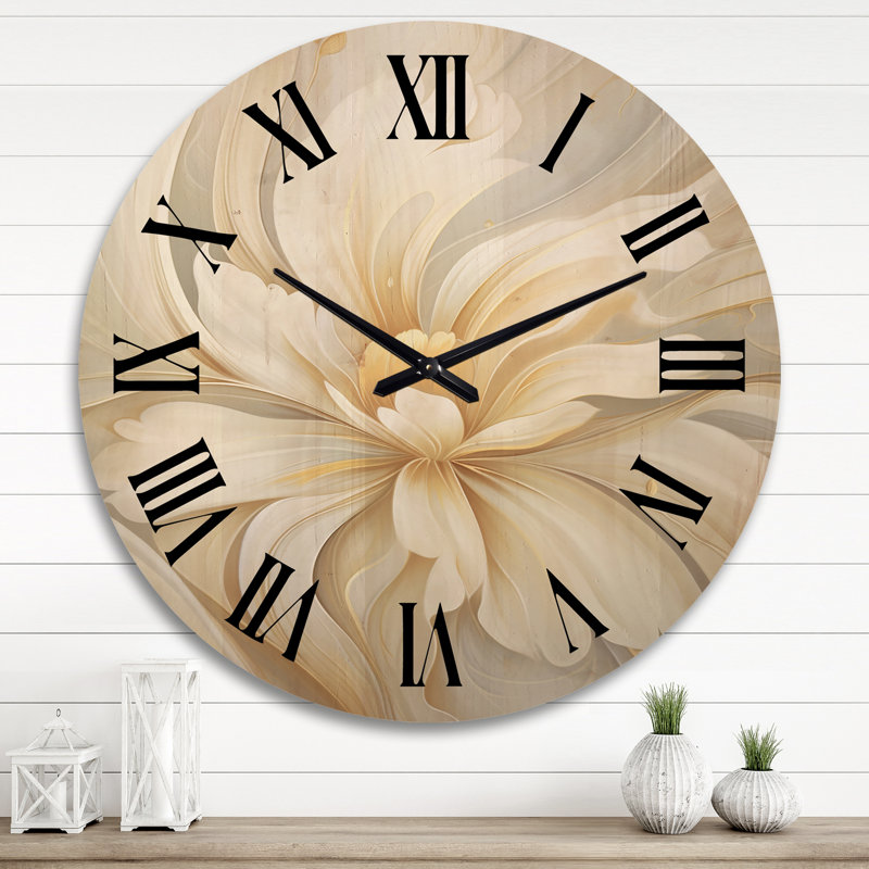 Horloge murale en bois massif Nagma, Très grand