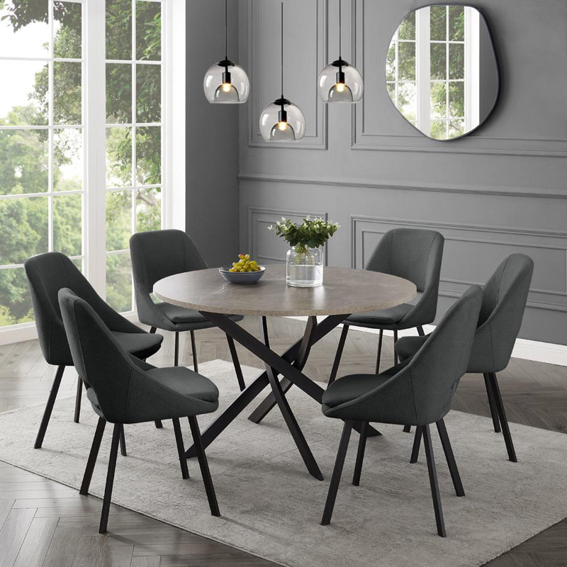 Copemish 6 - Person Dining Set, Dark Gray