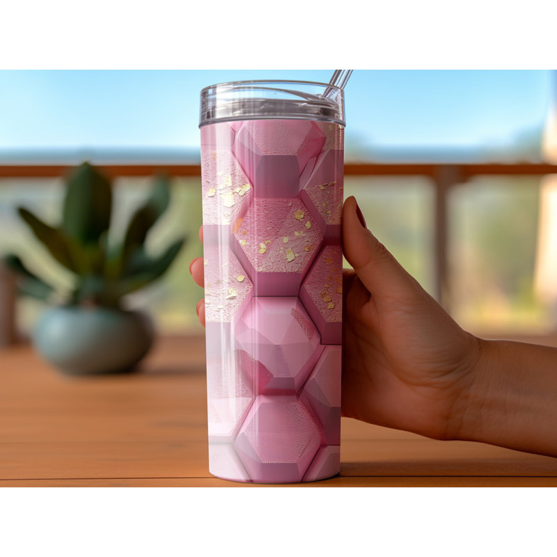 Choose Handmade Tumblers 591ml Vacuum Insulated Stainless Steel (18/8) Travel Tumbler with Straw