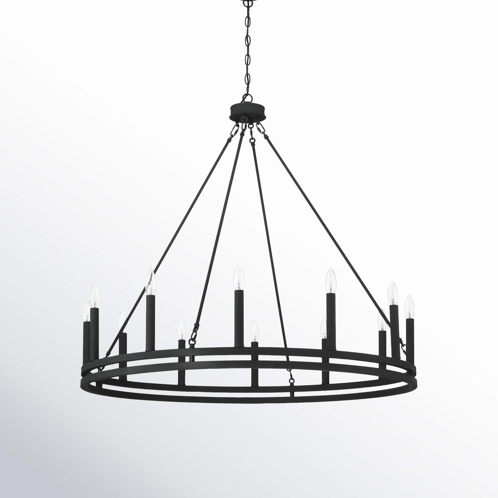 Madalyn 12-Light Chandelier, Ebony