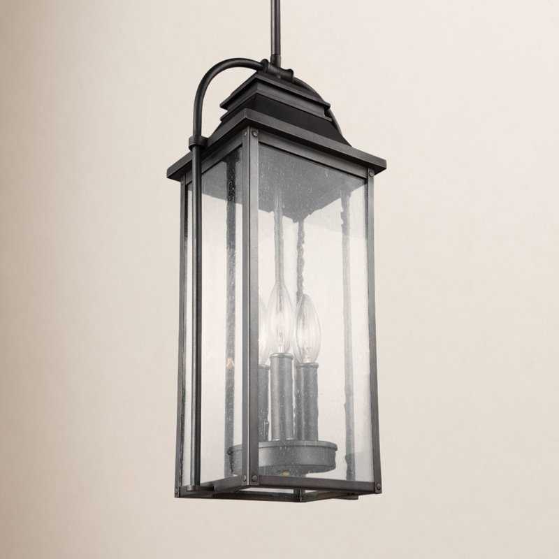 Newson 3 Light Outdoor Hanging Lantern, Antique Bronze
