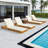 Lounge Chaise Set,Acacia Wood With Water-Resistant Lounge Cushions-1174556047