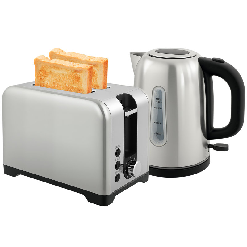 Kettle and Toaster Set, Silver