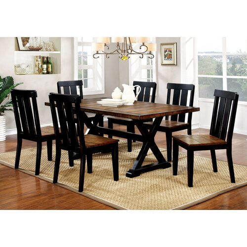 Loon Peak® Sangrey 7 - Piece Trestle Dining Set & Reviews | Wayfair