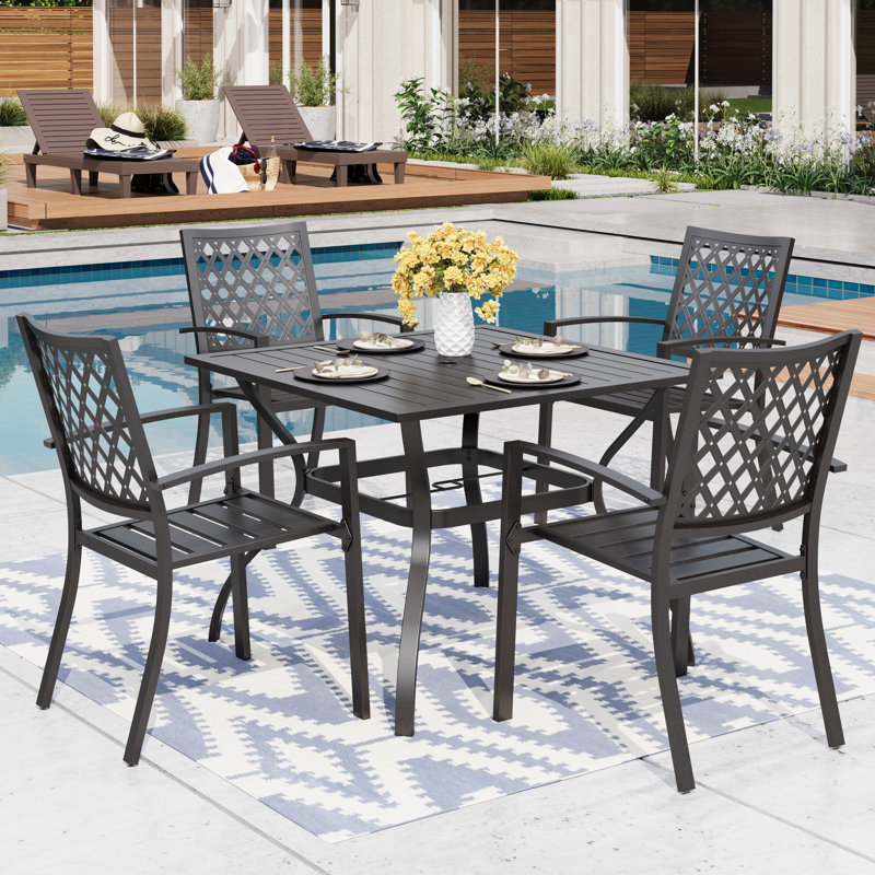 4 - Person Patio Dining Set with Square Table