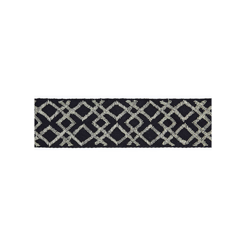 Modern Luxury Lattice Tape Fabric, Graphite