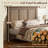 3-Piece Classic Solid Wood Bedroom Set,Includes 65" H King Size Bed And Two Nightstands,Light Brown-957545160-957545163