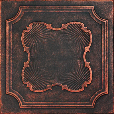 Carreau de plafond en polystyrène collé 1,6 pi x 1,6 pi Coronado