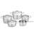 Fissler® Pure Collection Stainless Steel 9-Piece Cookware Set with Metal Lids