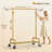 Clothes Rack Heavy Duty Clothing Rack With Wheels, Adjustable Garment Rack For Hanging Cloth Loads 400 Lbs Chrome-815974998