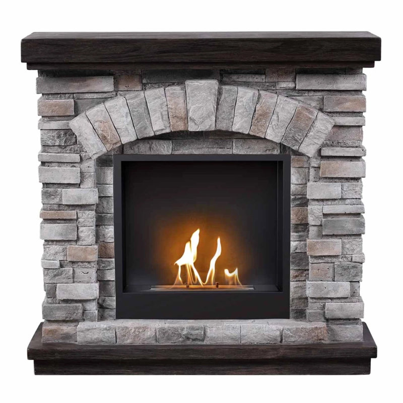 Natur Pur 91cm W Stone Effect Bio-Ethanol Fireplace