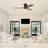 52" Smart Black Flush Mount 3-Blade Solid Wood Ceiling Fan (No Light), With Smart Speakers/Apps/Remote Control-1809600274
