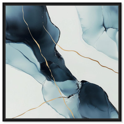 «Cerulean Flow I», art numérique sur toile par 