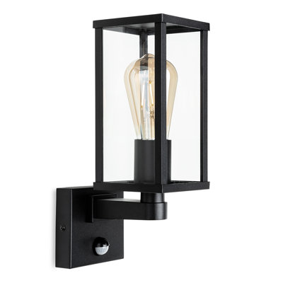 Black 31cm H Outdoor Armed Sconce