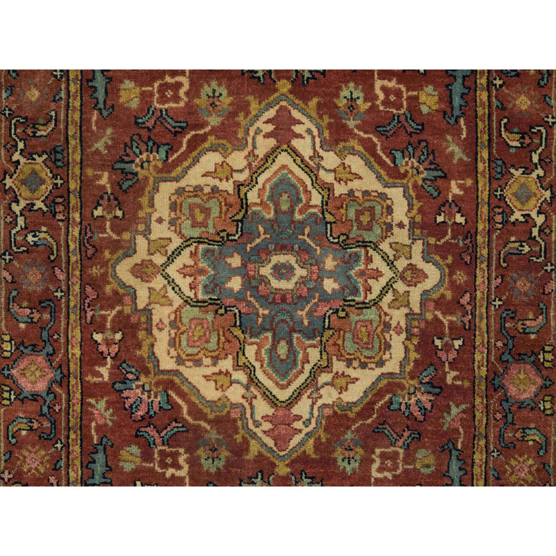 Tapis de couloir XL en laine douce noué à la main rouge 2 pi 7 po x 16 pi 2 po 22864D1414CD4A8EB61F5EDCA7E82D72
