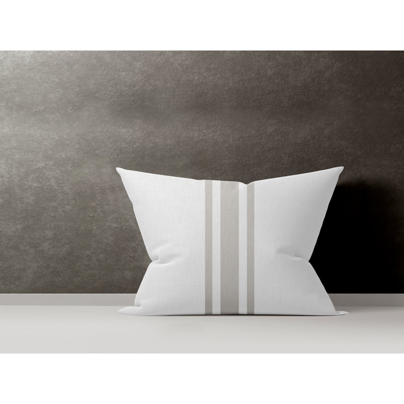 Cotton Reversible Throw Pillow, Gray