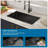 30"X18"X10" Gunmetal Black Undermount  Kitchen Sink 16 Gauge Single Bowl With Drain Assembly