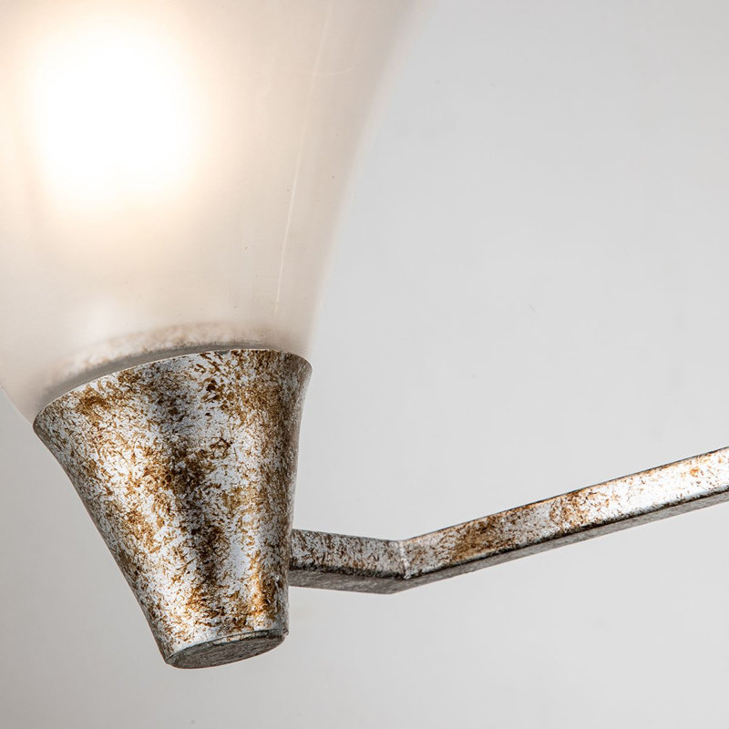 3 - Light Vanity Light, Silver Leaf