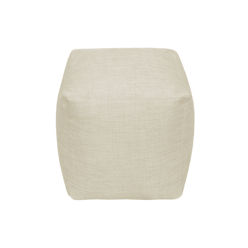 Repose-pieds carré Aveliss, Beige