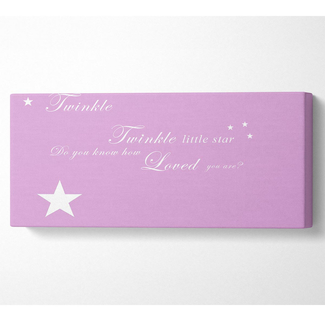 Kinderzimmer Zitat Twinkle Twinkle Little Star 1 Rosa Panoramaleinwand