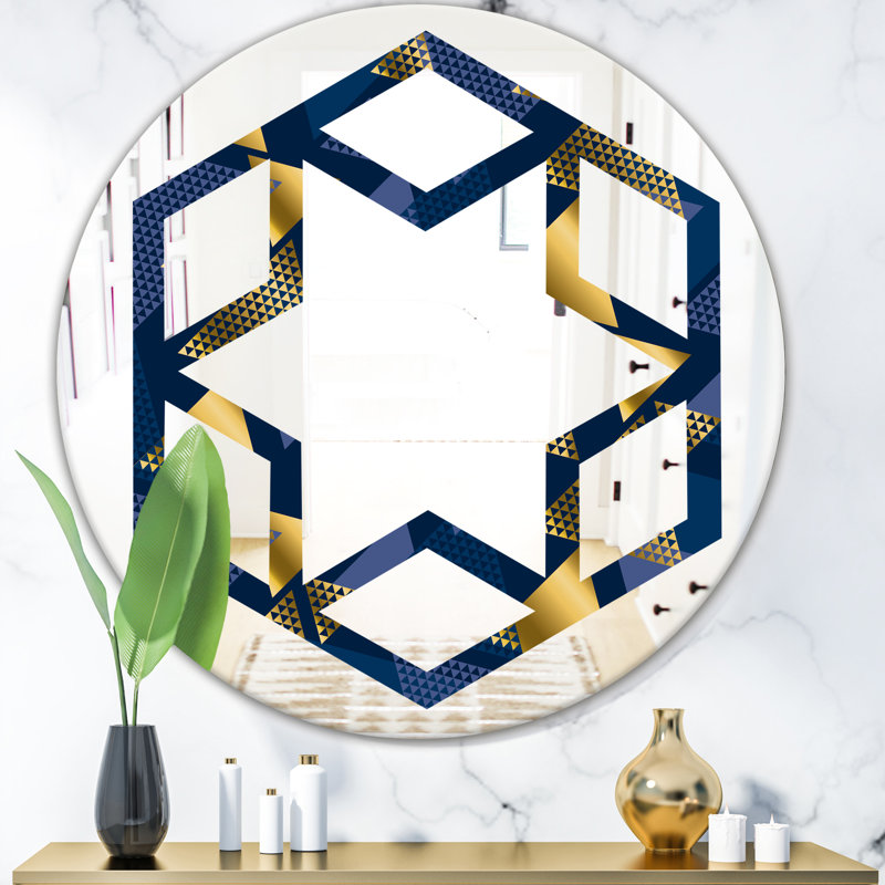 Miroir mural éclectique Waves, H 31,5 po x l po