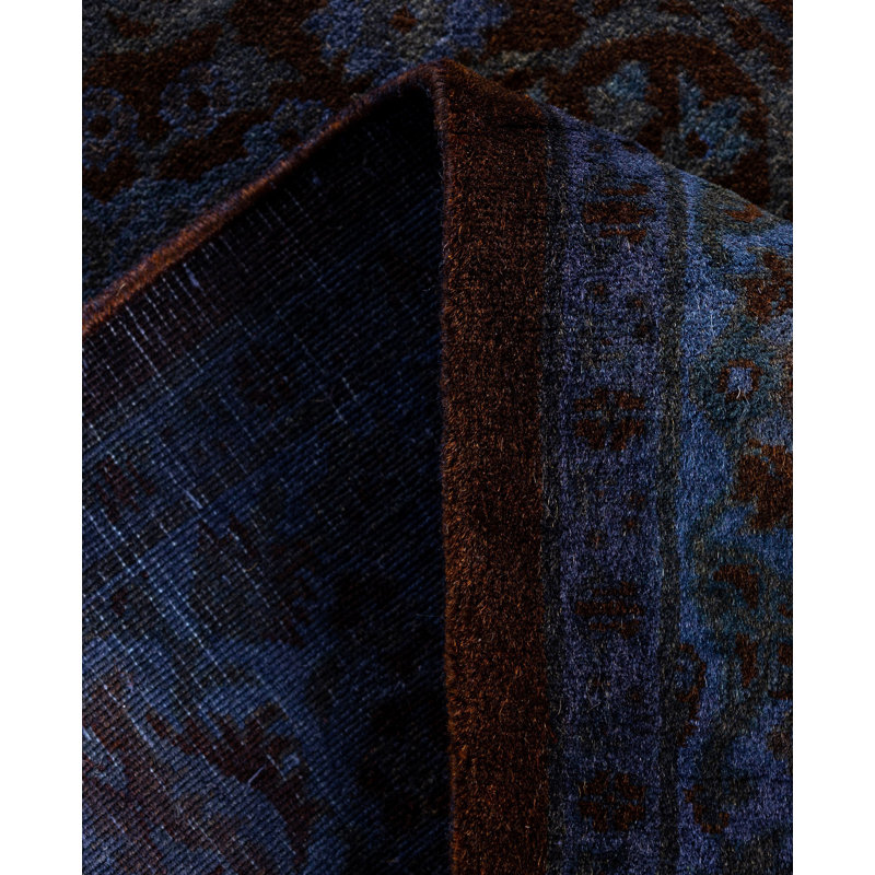 Overdyed One-of-a-Kind 3' 2" X 5' 1" Hand Knotted Area Rug