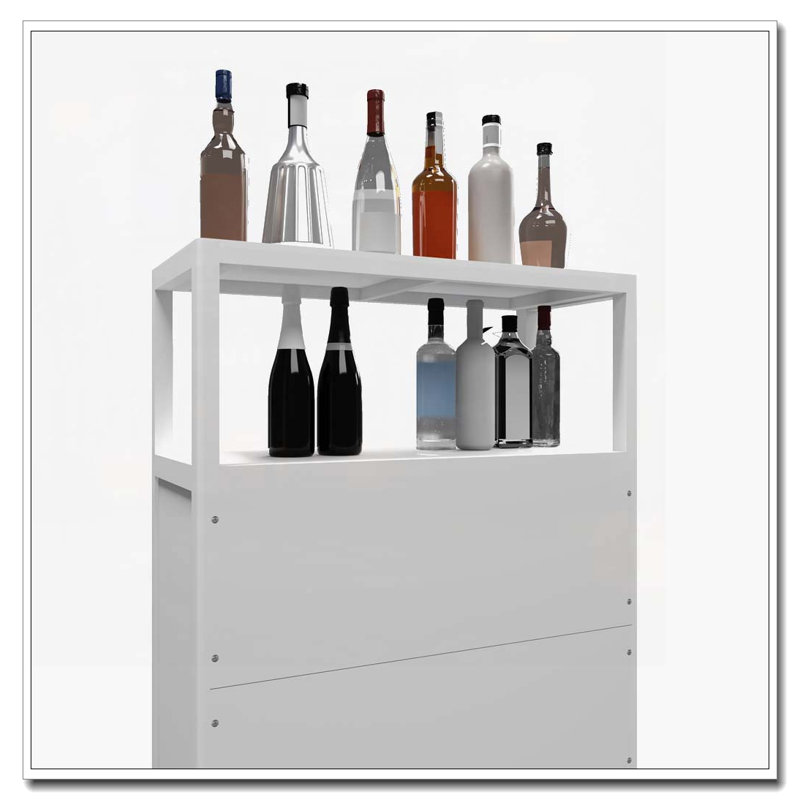 Bathroom Bamboo Storage Cabinet With Shelves, White