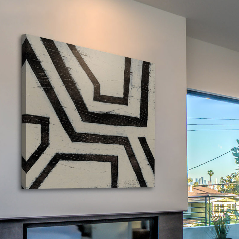 "Hieroglyph III" Print on Wrapped Canvas, 18" H x 18" W x 1.5" D